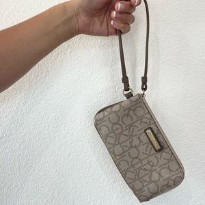Calvin Klein Monogram Wristlet - Brand New